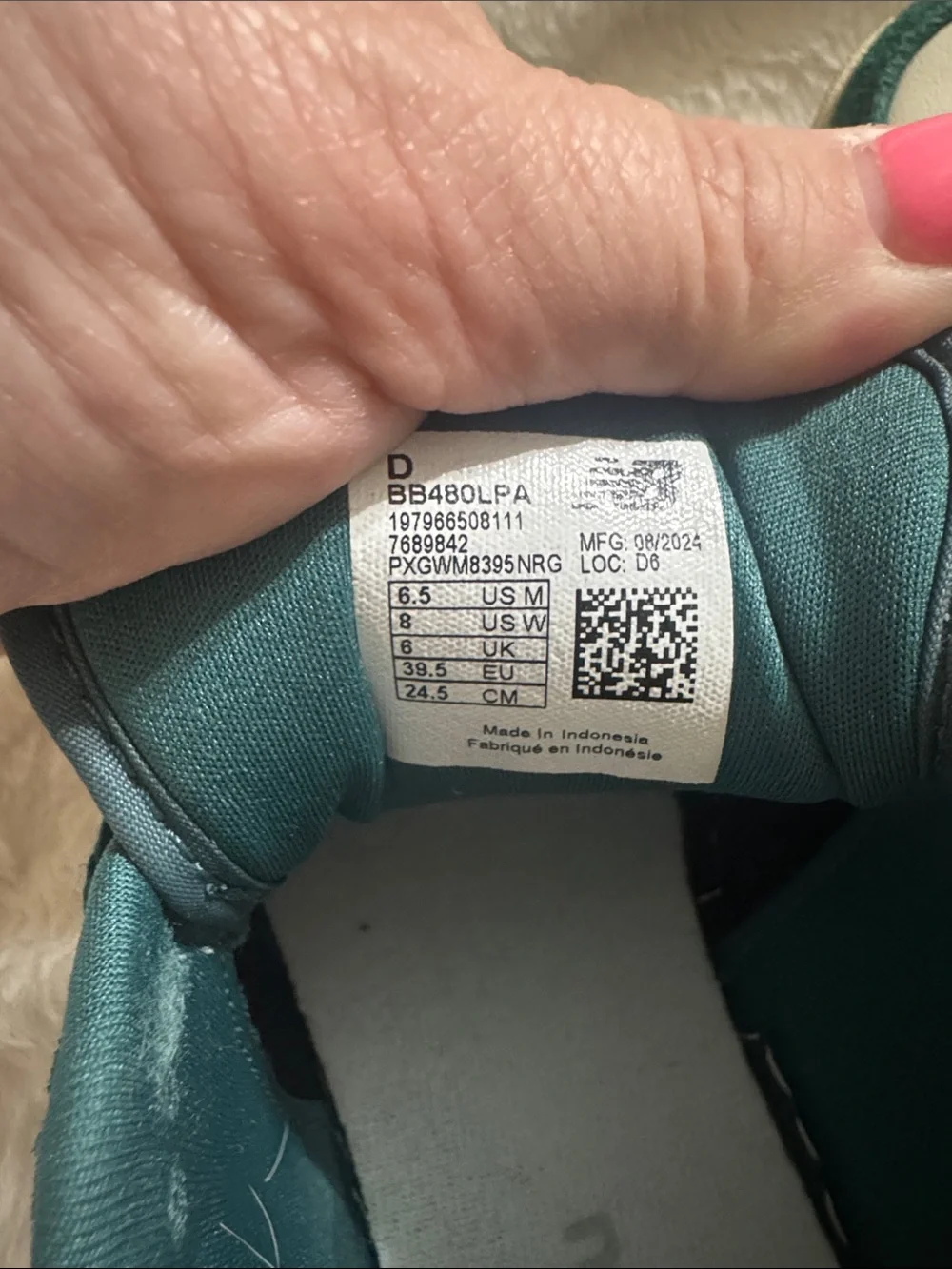 New Balance 480 Men's Green and blue Low-Top Sneakers